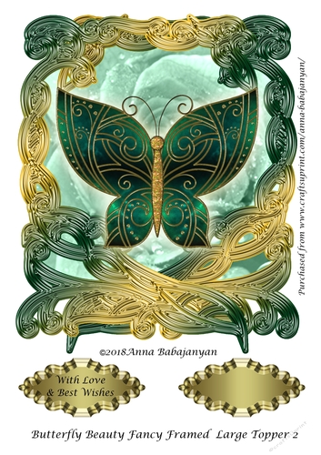 Butterfly Beauty Fancy Framed Large Topper 2