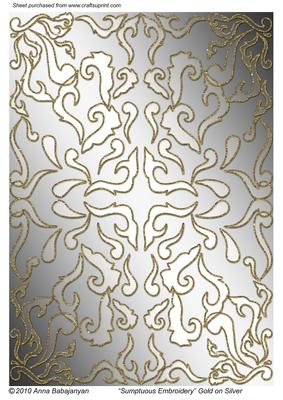 Sumptuous Embroidery Gold on Silver