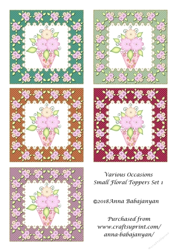 Various Occasions Small Floral Toppers Set 1