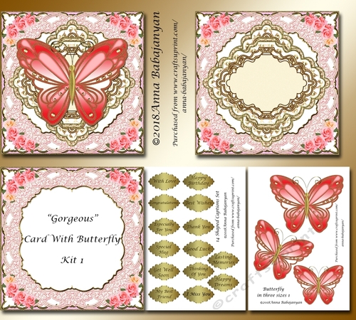 Gorgeous Card With Butterfly Kit 1