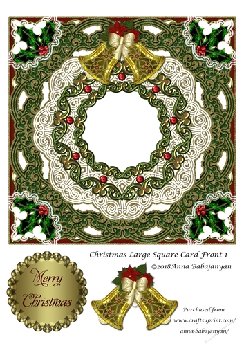 Christmas Large Square Card Front 1
