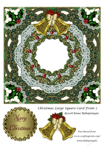 Christmas Large Square Card Front 2