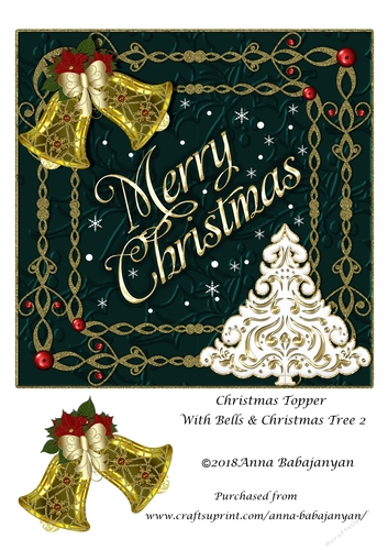 Christmas Topper With Bells & Christmas Tree 2