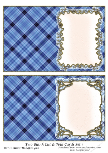 Two Blank Cut & Fold Cards Set 3