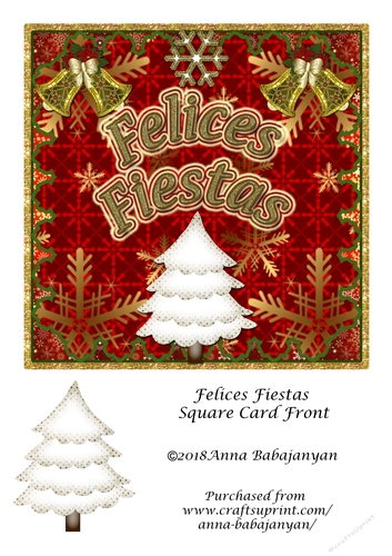 Felices Fiestas Square Card Front
