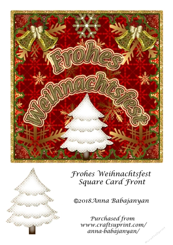 Frohes Weihnachtsfest Square Card Front
