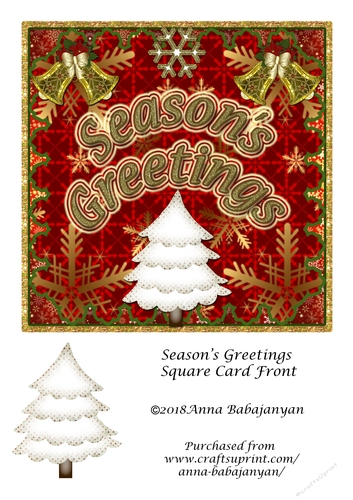 Seasons Greetings Square Card Front