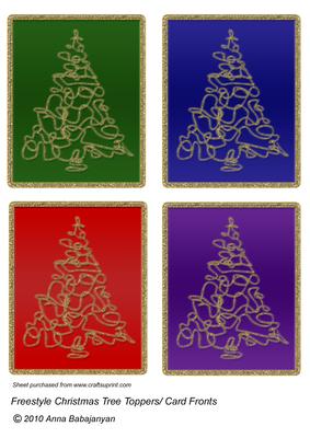 Freestyle Christmas Tree Toppers /card Fronts