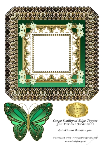 Large Scalloped Edge Topper For Various Occasions 1