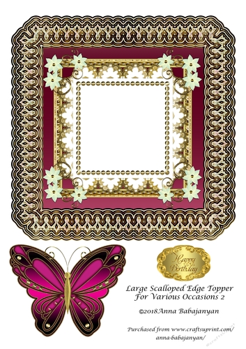 Large Scalloped Edge Topper For Various Occasions 2