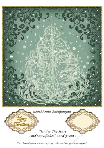 Under the Stars And Snowflakes Card Front 1