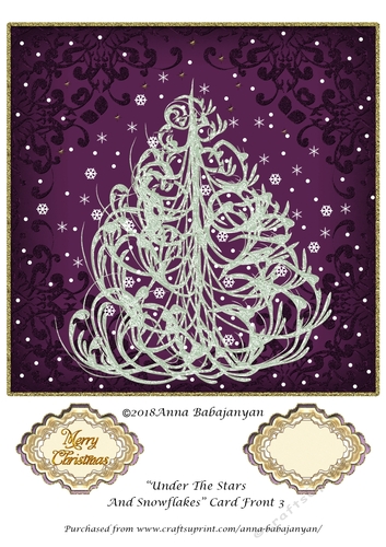 Under the Stars And Snowflakes Card Front 3