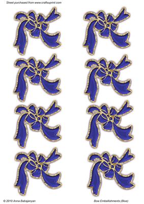 Bow Embellishments (blue)