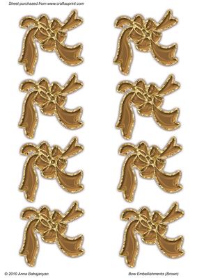 Bow Embellishments (caramel-brown)