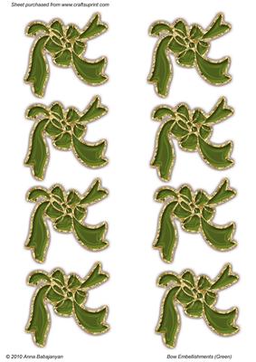Bow Embellishments (green)