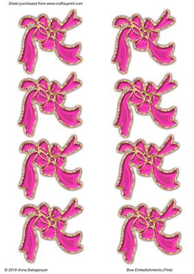 Bow Embellishments (pink)