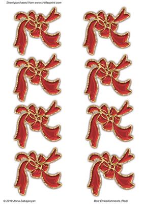 Bow Embellishments (red)