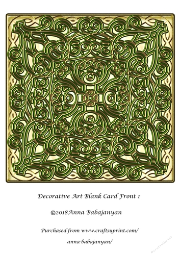 Decorative Art Blank Card Front 1