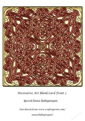 Decorative Art Blank Card Front 2