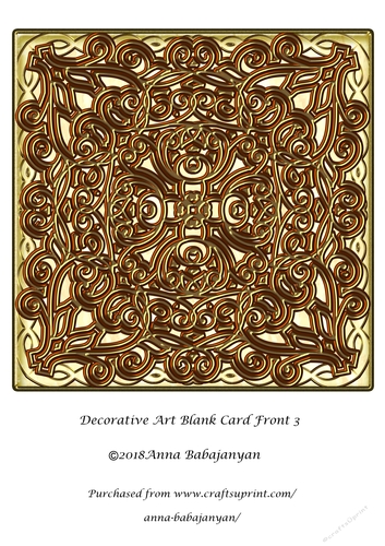 Decorative Art Blank Card Front 3