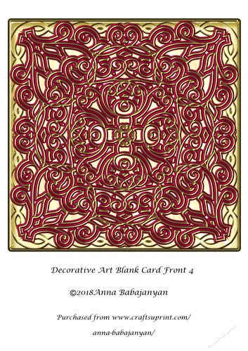 Decorative Art Blank Card Front 4