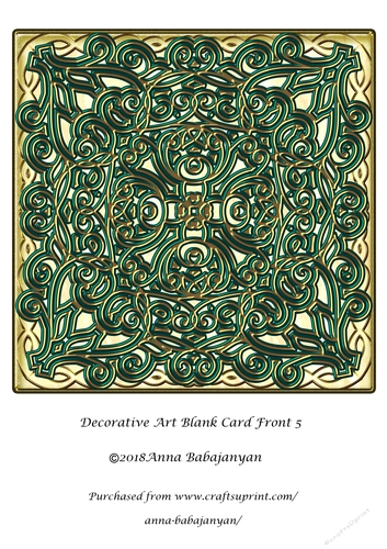 Decorative Art Blank Card Front 5