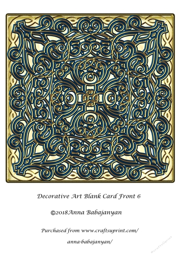 Decorative Art Blank Card Front 6