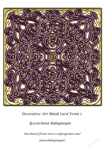 Decorative Art Blank Card Front 7