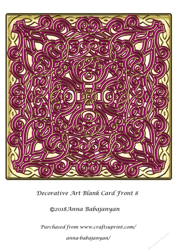 Decorative Art Blank Card Front 8