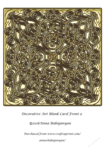 Decorative Art Blank Card Front 9