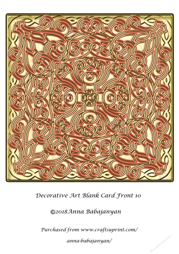 Decorative Art Blank Card Front 10