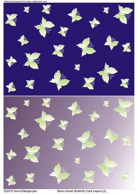 Moon-green Butterfly Card Layers (2)