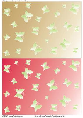 Moon-green Butterfly Card Layers (3)