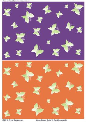 Moon-green Butterfly Card Layers (4)