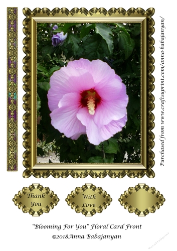 Blooming For You Floral Card Front