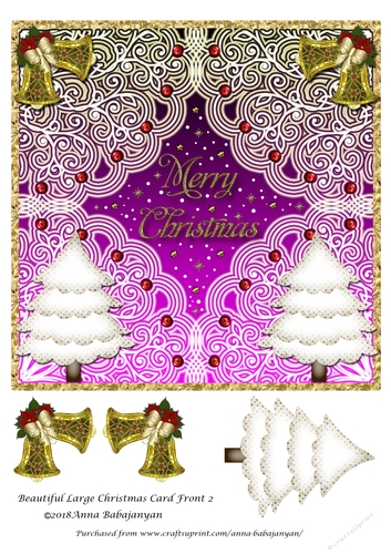 Beautiful Large Christmas Card Front 2