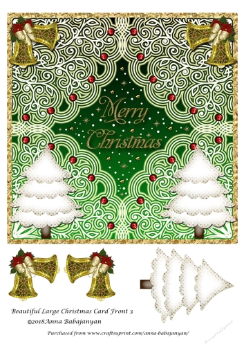 Beautiful Large Christmas Card Front 3