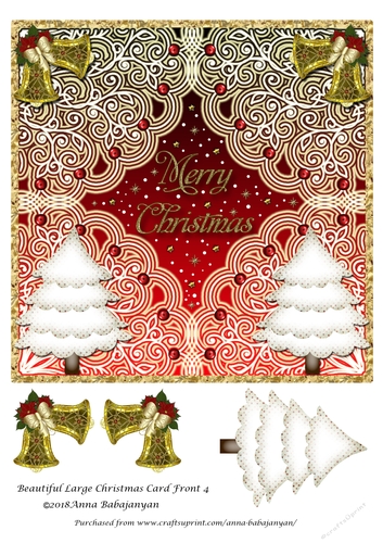 Beautiful Large Christmas Card Front 4