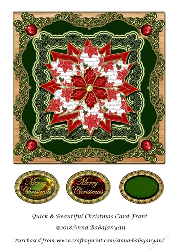 Quick & Beautiful Christmas Card Front