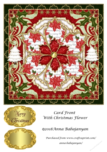 Card Front With Christmas Flower