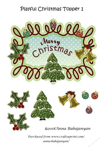 Playful Christmas Topper 1