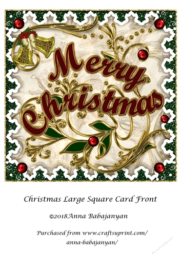 Christmas Large Square Card Front