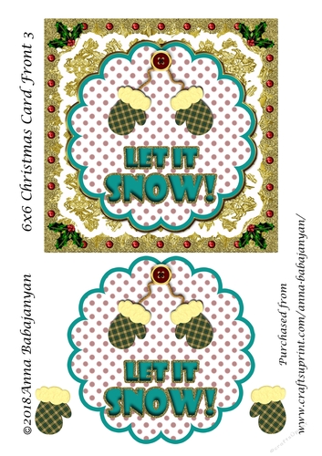 6x6 Christmas Card Front 3