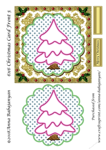 6x6 Christmas Card Front 5
