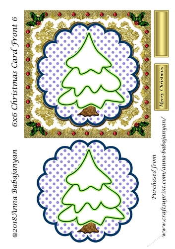 6x6 Christmas Card Front 6