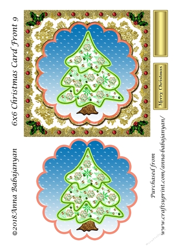 6x6 Christmas Card Front 9