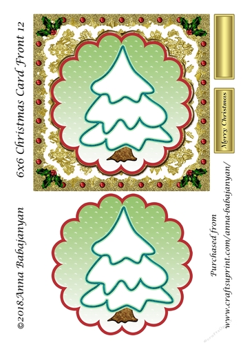 6x6 Christmas Card Front 12