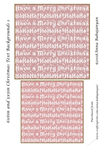 6x6in and 5x5in Christmas Text Backgrounds 1