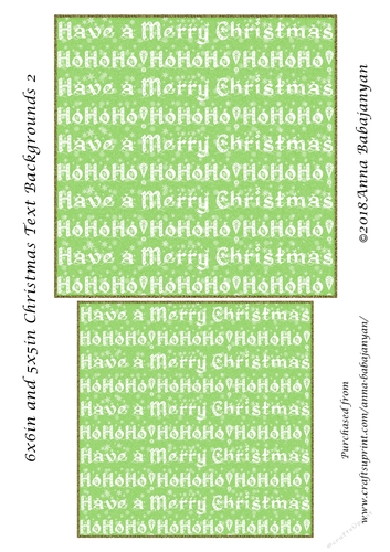 6x6in and 5x5in Christmas Text Backgrounds 2