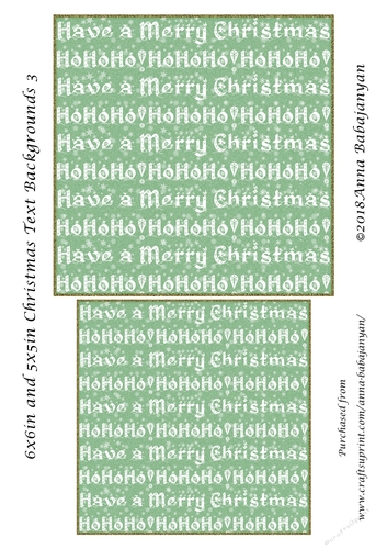 6x6in and 5x5in Christmas Text Backgrounds 3